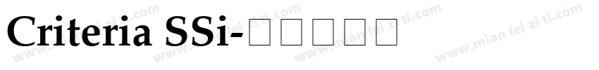 Criteria SSi字体转换